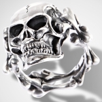 cult925 skull & bones ring
